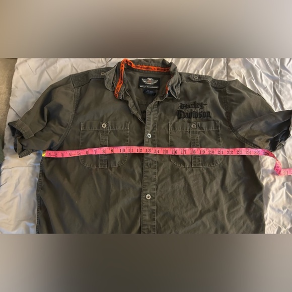 Harley-Davidson Men's Grey Button-Down Shirt - Picture 2 of 6